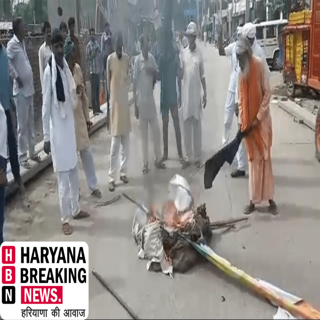 pm statue burn in hisar