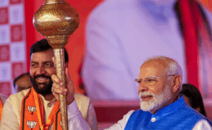 cm saini with pm modi