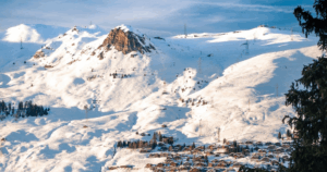 snow capped mountain peak