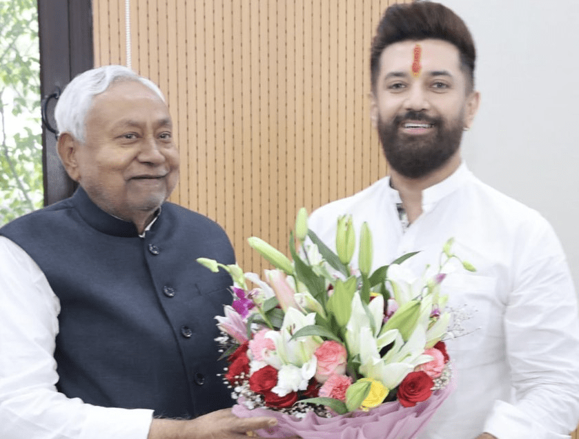 nitish with chirag paswan
