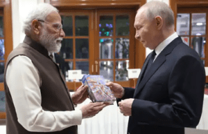 modi with putin gita
